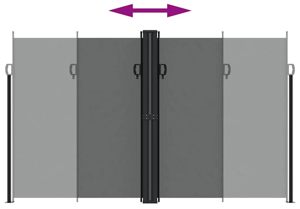 Toldo lateral retrátil 200x1000 cm antracite