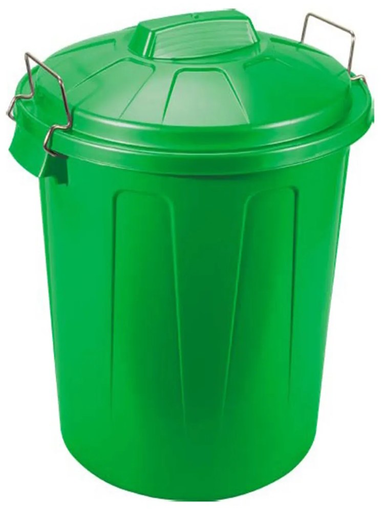Balde Lixo com Asa Plástico 70l 64X50X47cm Verde