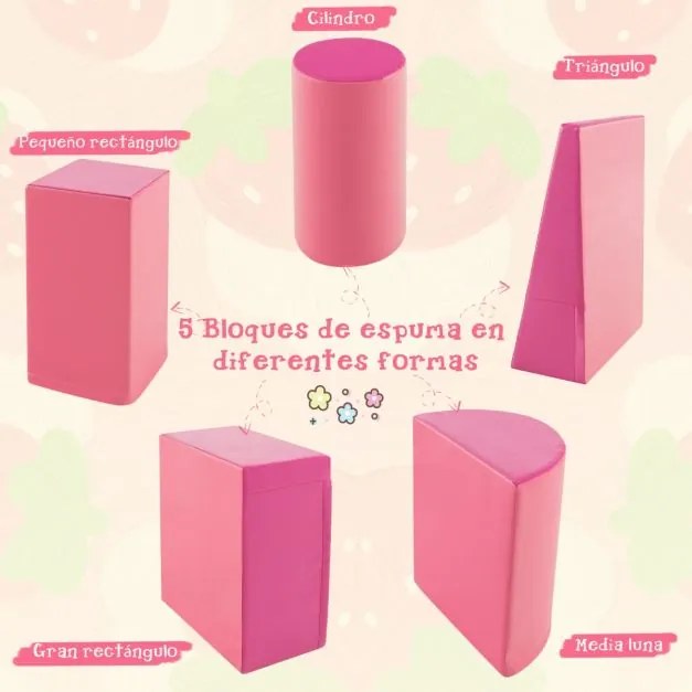 Conjunto de blocos de espuma grandes para crianças Blocos de construção Brinquedos educativos para bebés Vermelho