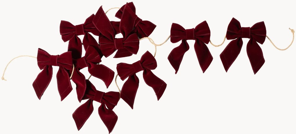 Grinalda de Natal em veludo Bows