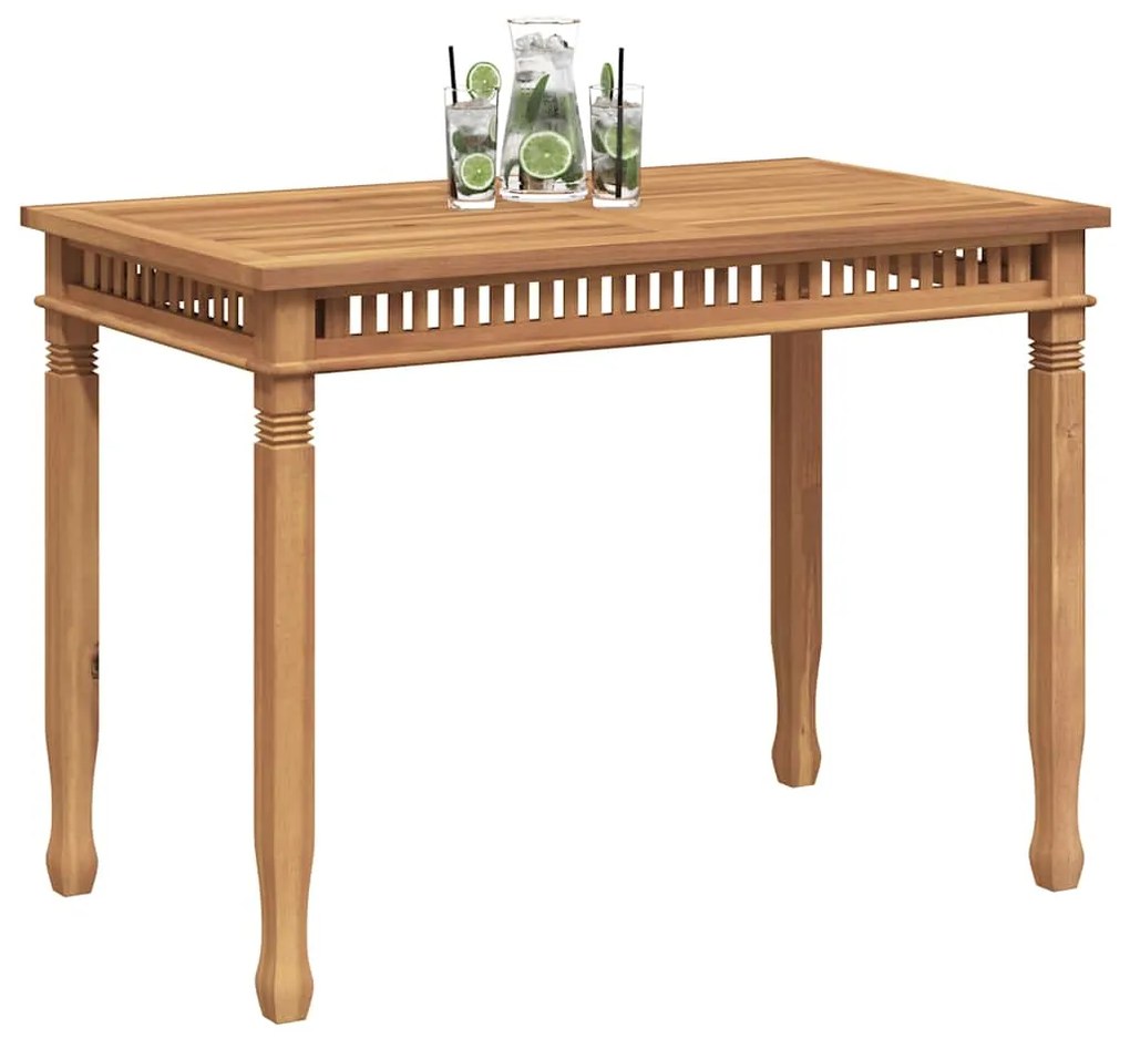 Mesa de jantar para jardim 110x65x80 cm madeira de teca maciça