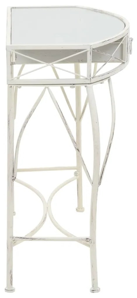 vidaXL Mesa de apoio estilo francês 82x39x76 cm metal branco