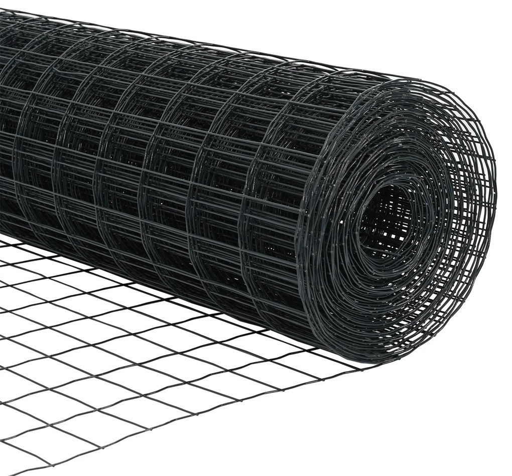 Cerca Euro com 13 Postes Flangeados 0.4x50 m de Aço Galvanizado