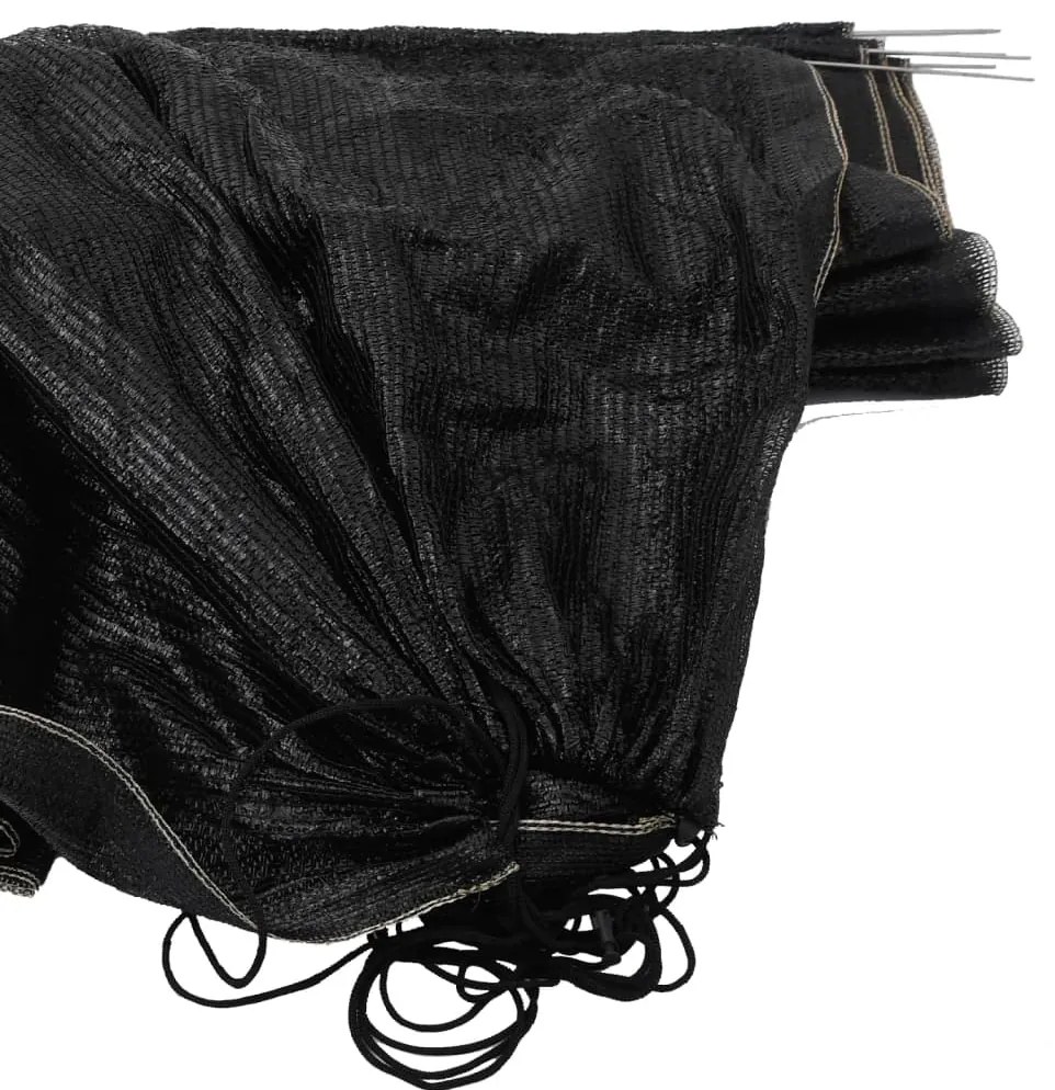 Túneis de rede 3 pcs aço e polietileno preto