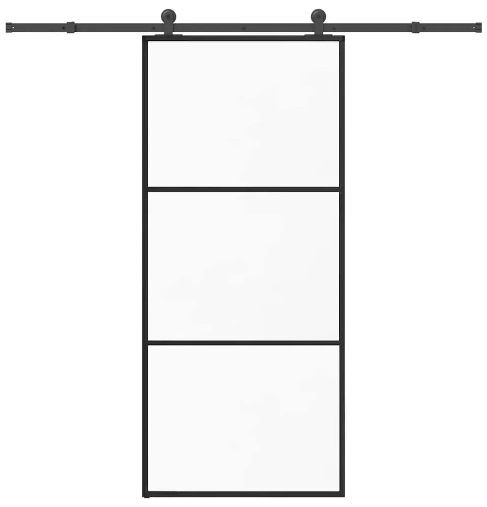 Porta deslizante c/ conj. ferragens 90x205cm vidro ESG/alumínio