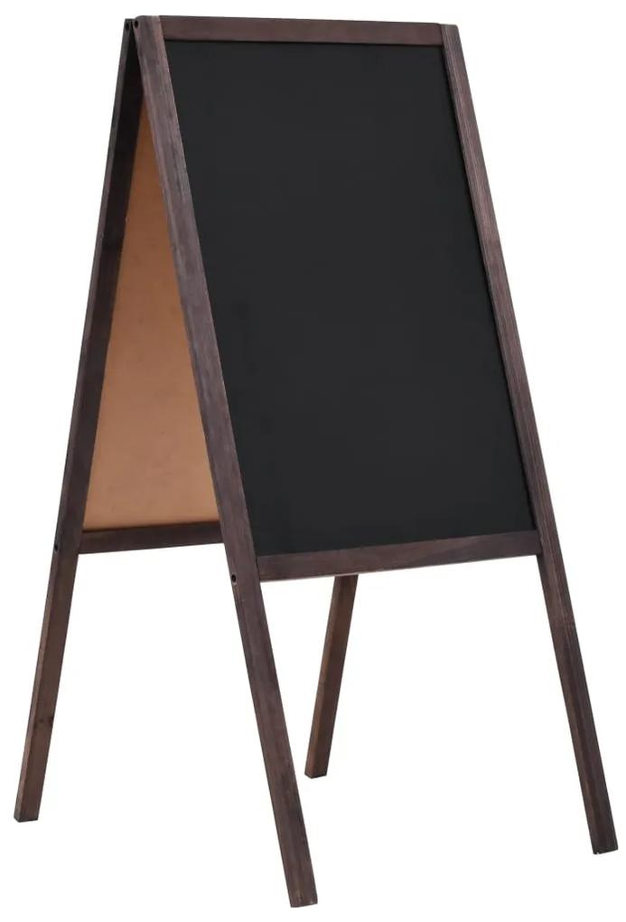 Quadro negro vertical de dupla face em madeira de cedro 40x60cm