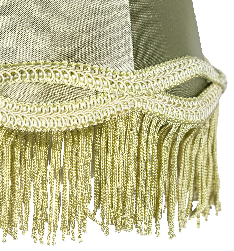 Abajur em tecido verde 12 cm - Granny Retro