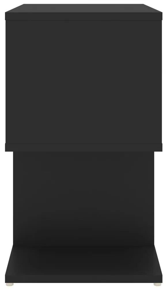 Mesas de cabeceira 2 pcs 50x30x51,5 cm derivados madeira preto