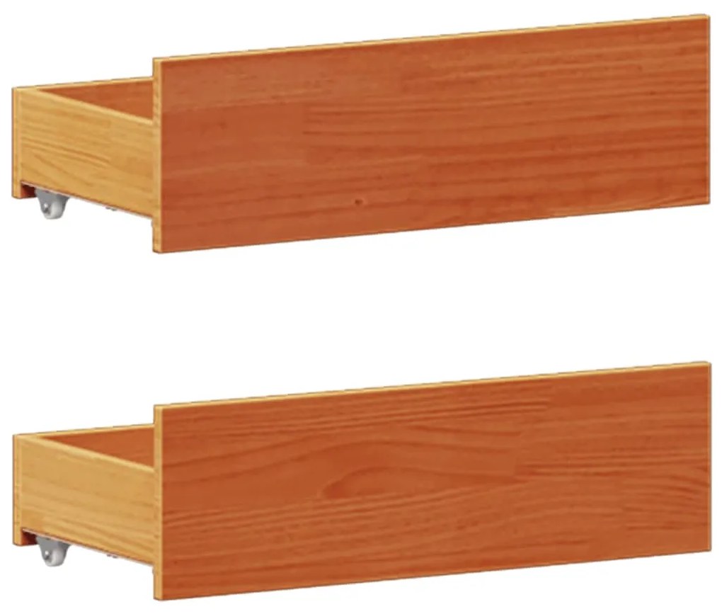 Cama com estante sem colchão 135x190 cm pinho maciço