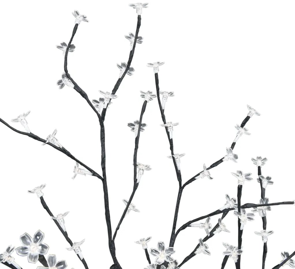 Árvore de Natal 128 LED flor cerejeira luz branco quente 120 cm