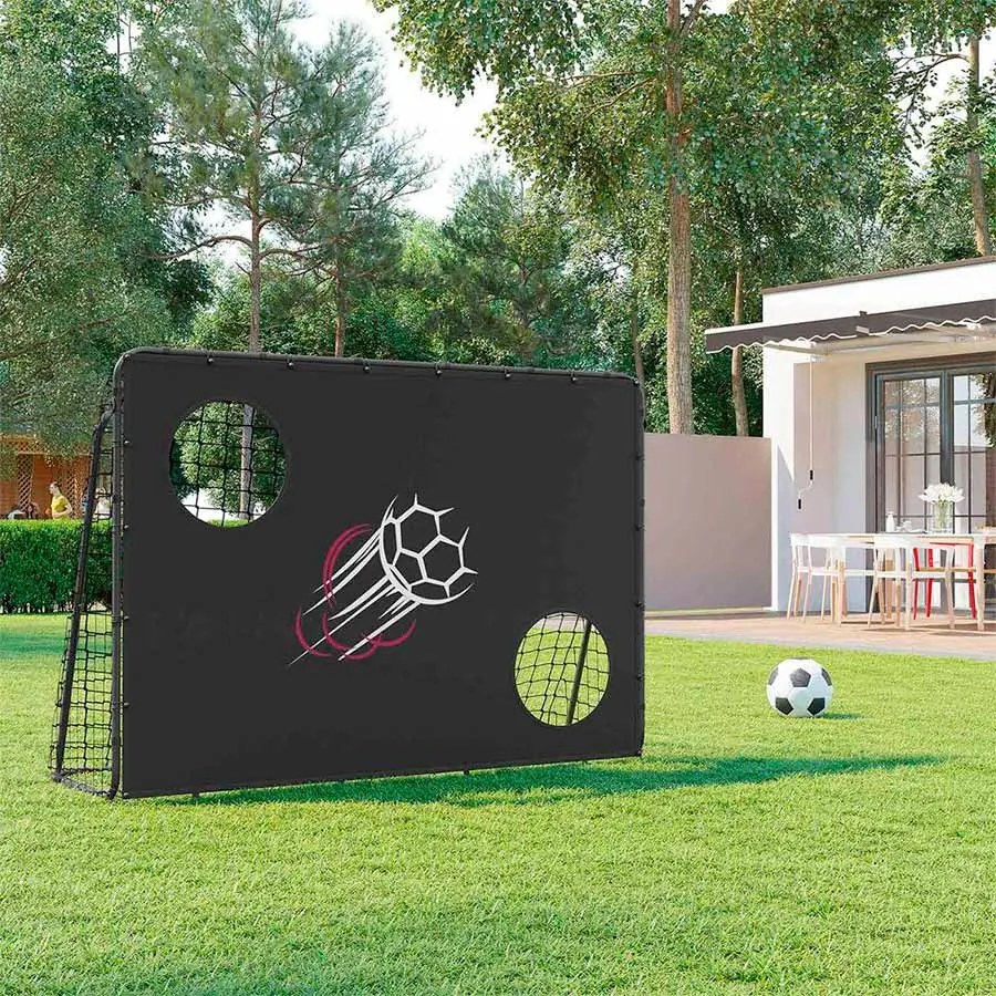 Baliza de futebol para crianças 215 x 76 x150 cm preta