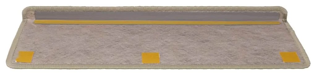 Tapetes escada adesivos aspeto sisal 30pcs 65x21x4cm cor areia