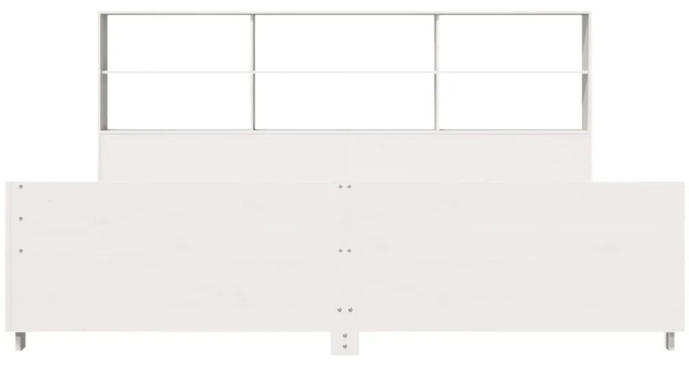 Cama sem colchão 180x200 cm madeira de pinho maciça branco
