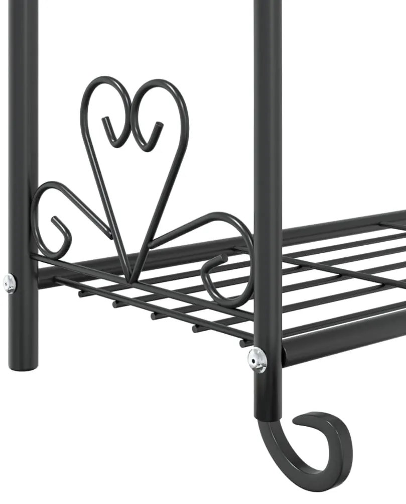 Suporte para flores 56x30x96 cm aço preto