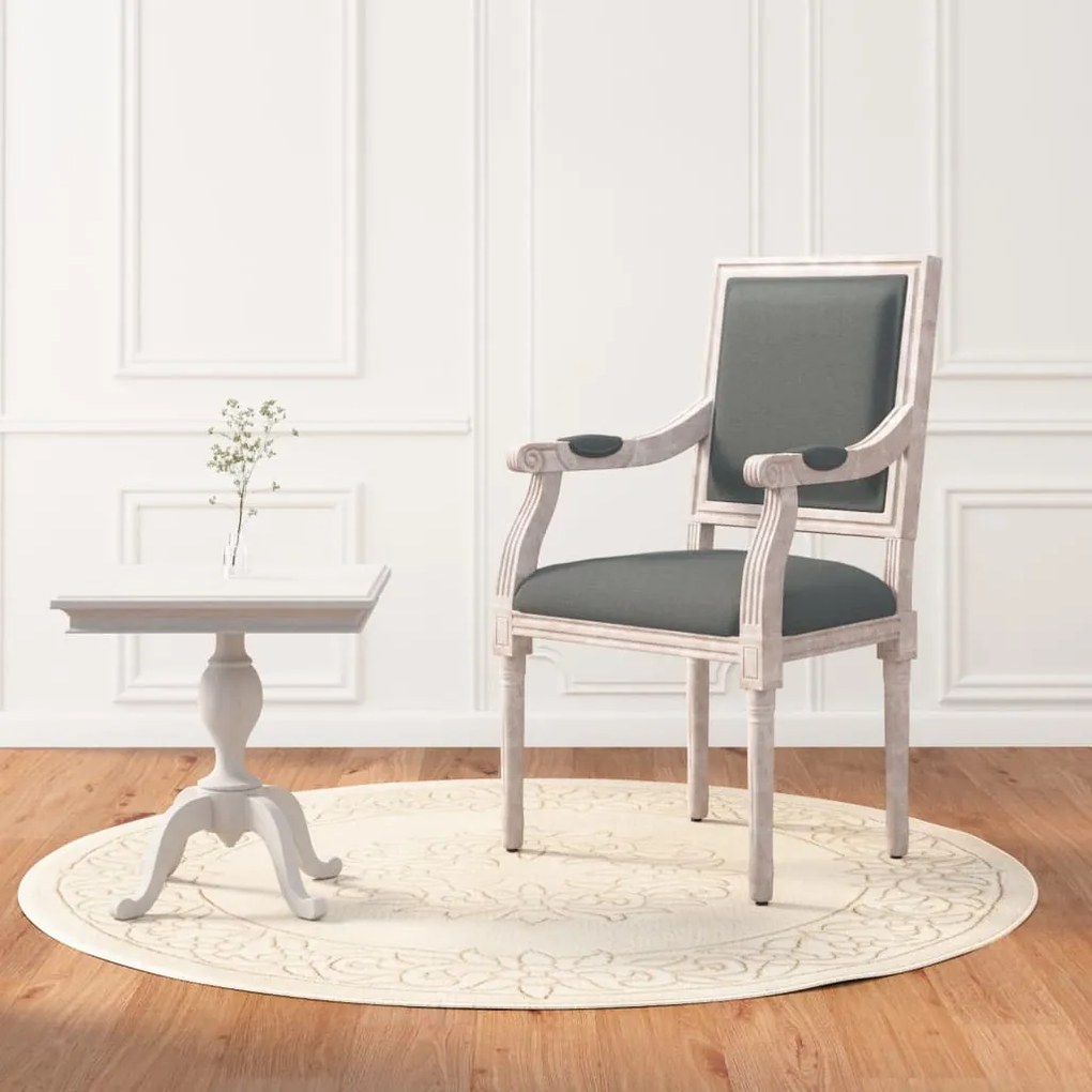 344488 vidaXL Cadeirão 54x59x99 cm tecido cinzento-escuro