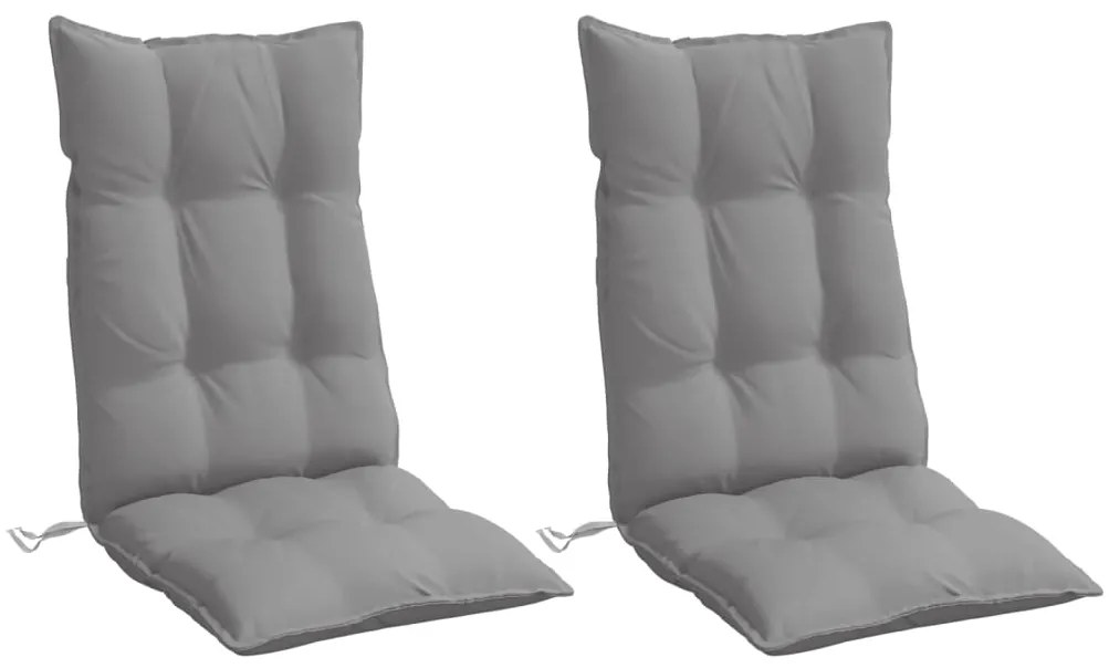 Almofadões p/ cadeira encosto alto 2 pcs tecido oxford cinzento