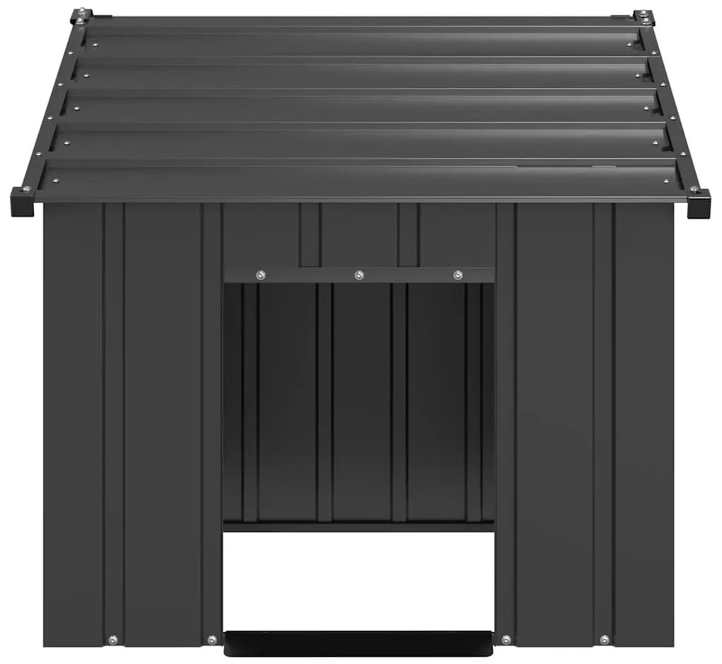 Casota para cães com telhado 83x130x85 cm aço galvanizado