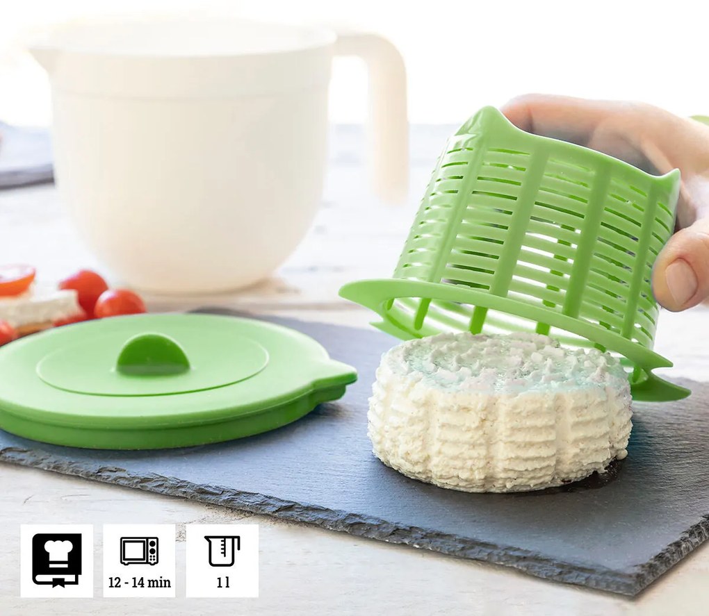 Molde para Fazer Queijo Fresco com Manual e Receitas Freashy InnovaGoods