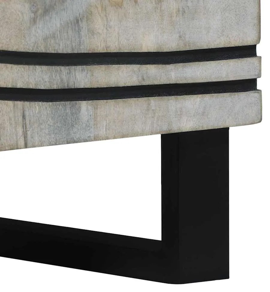 Mesas de cabeceira com gaveta Branco e Preto 50 x 33 x 60 cm