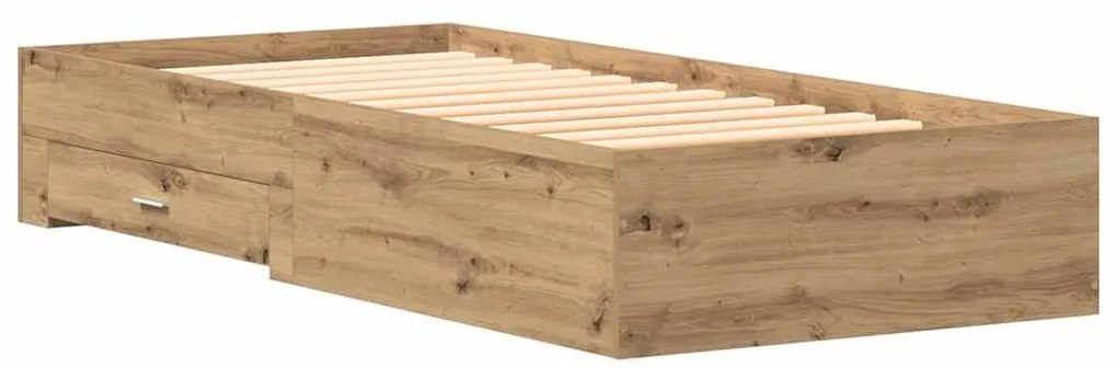 Cama vidaXL Artisan Carvalho 90x190 cm Madeira MDF