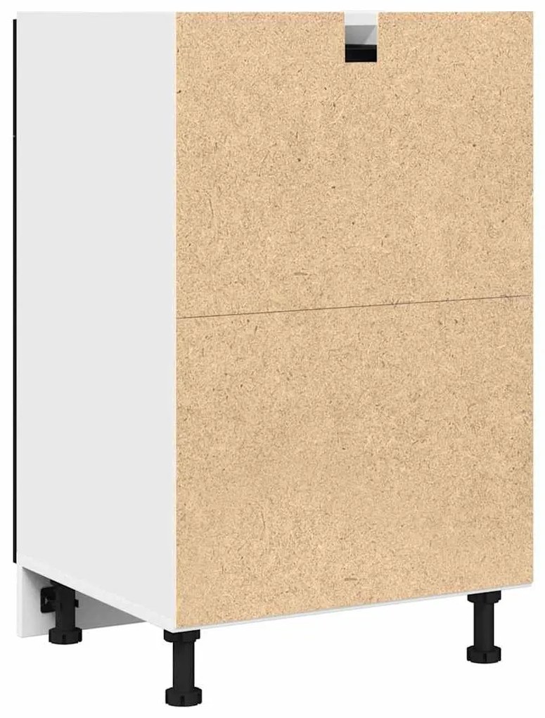 Armário de Gavetas Oak Preto da - 50x46x81,5 cm, feito de MDF.