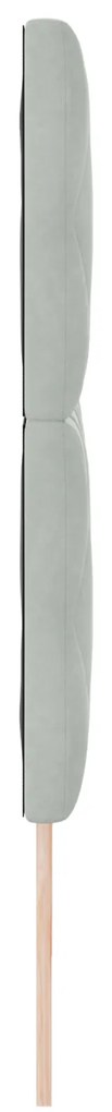 Cabeceira Design em Blocos de Diamante Cinza Claro 200 cm Veludo