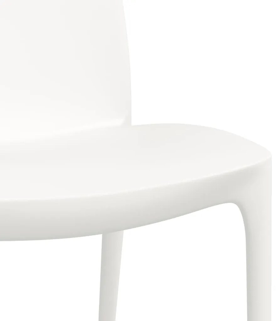 Cadeiras de jardim 2 pcs polipropileno 50x46x80 cm cor creme