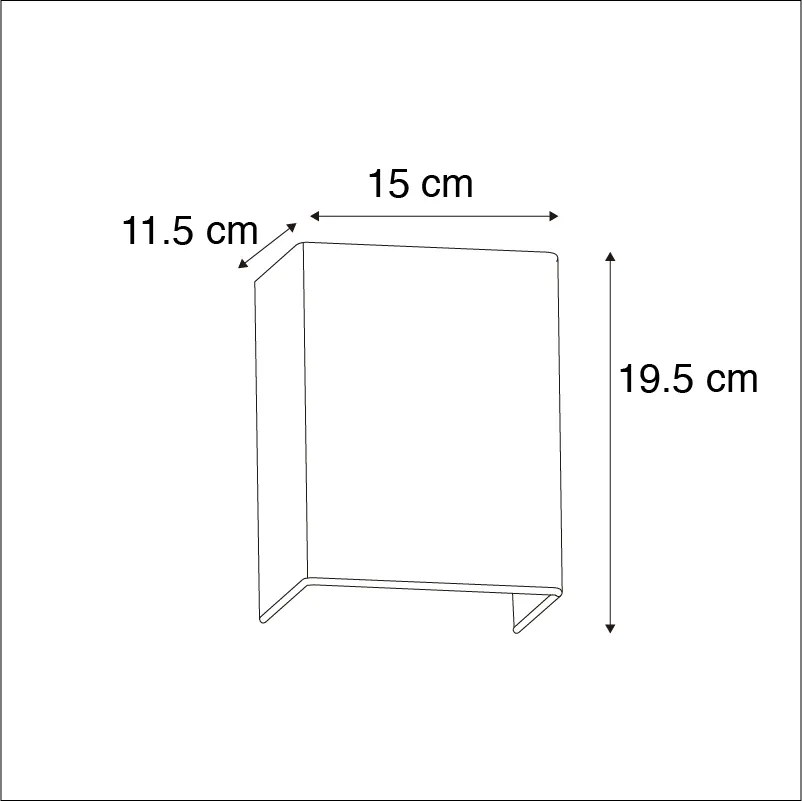 Candeeiro de parede rústico branco - Vete