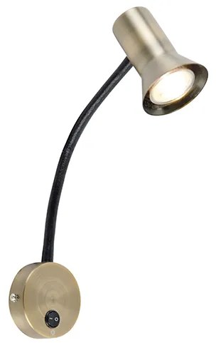 Candeeiro de parede bronze com braço flexível - Karin Flex Design,Moderno,Retro