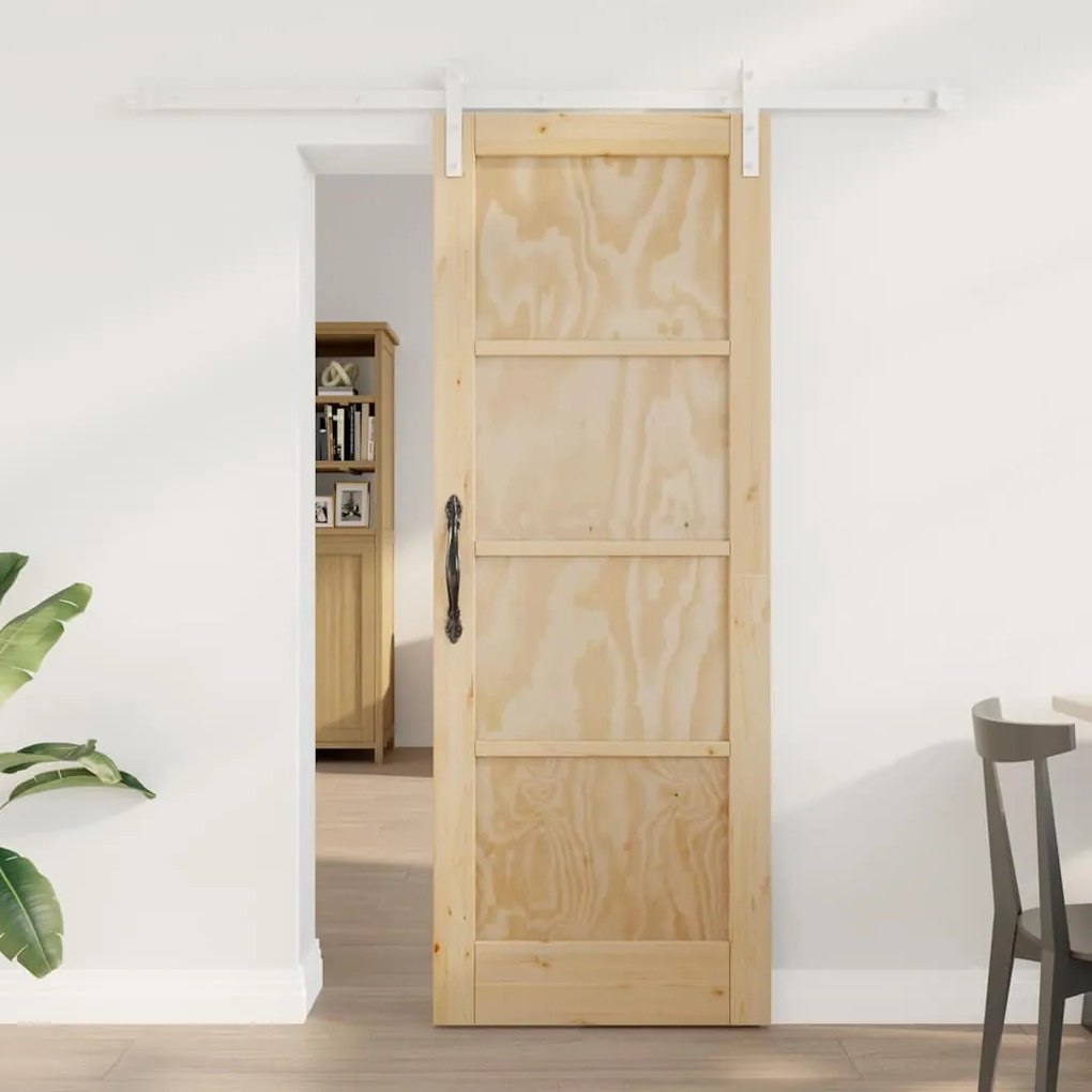Porta Deslizante vidaXL com Conjunto de Ferragens 73.5x198.5 cm Madeir