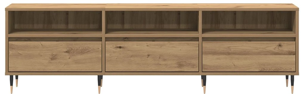 Armário de TV Carvalho Artesanal 150x30x44,5 cm Madeira Engenharia