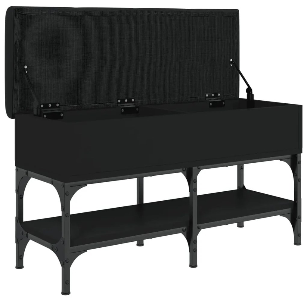 Banco sapateira 82x32x45 cm derivados de madeira preto
