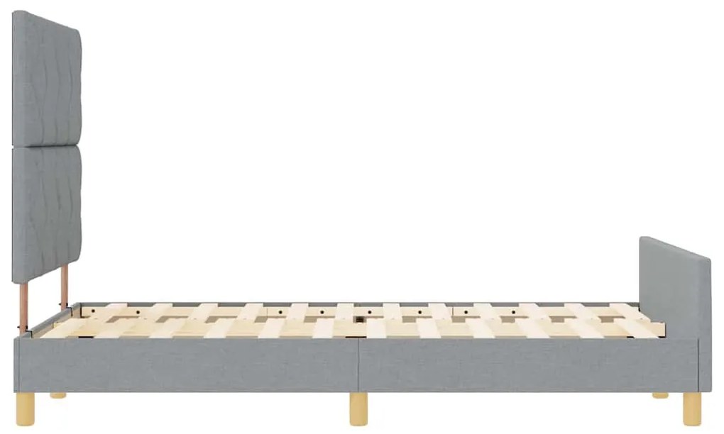 Cama vidaXL Cinza Claro 120x200 cm em Tecido