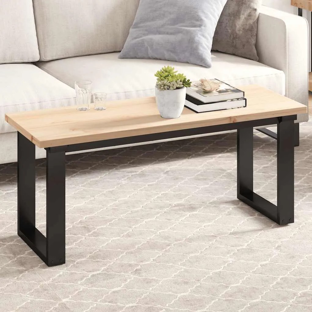vidaXL Tampo de mesa retangular 110x40x2,5 cm madeira de pinho maciça