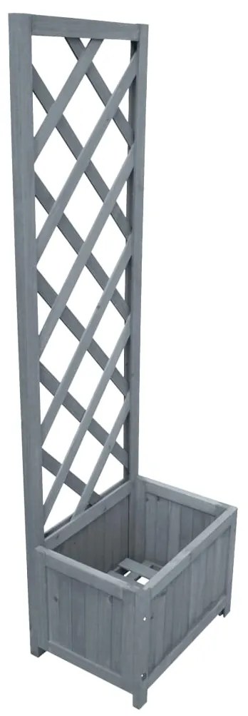 Vaso com treliça 40x30x135 cm madeira de abeto maciça