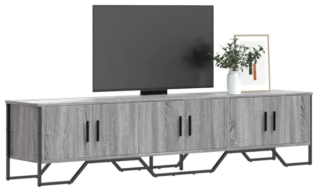 Móvel de TV 180x34x41 cm derivados de madeira cinzento sonoma