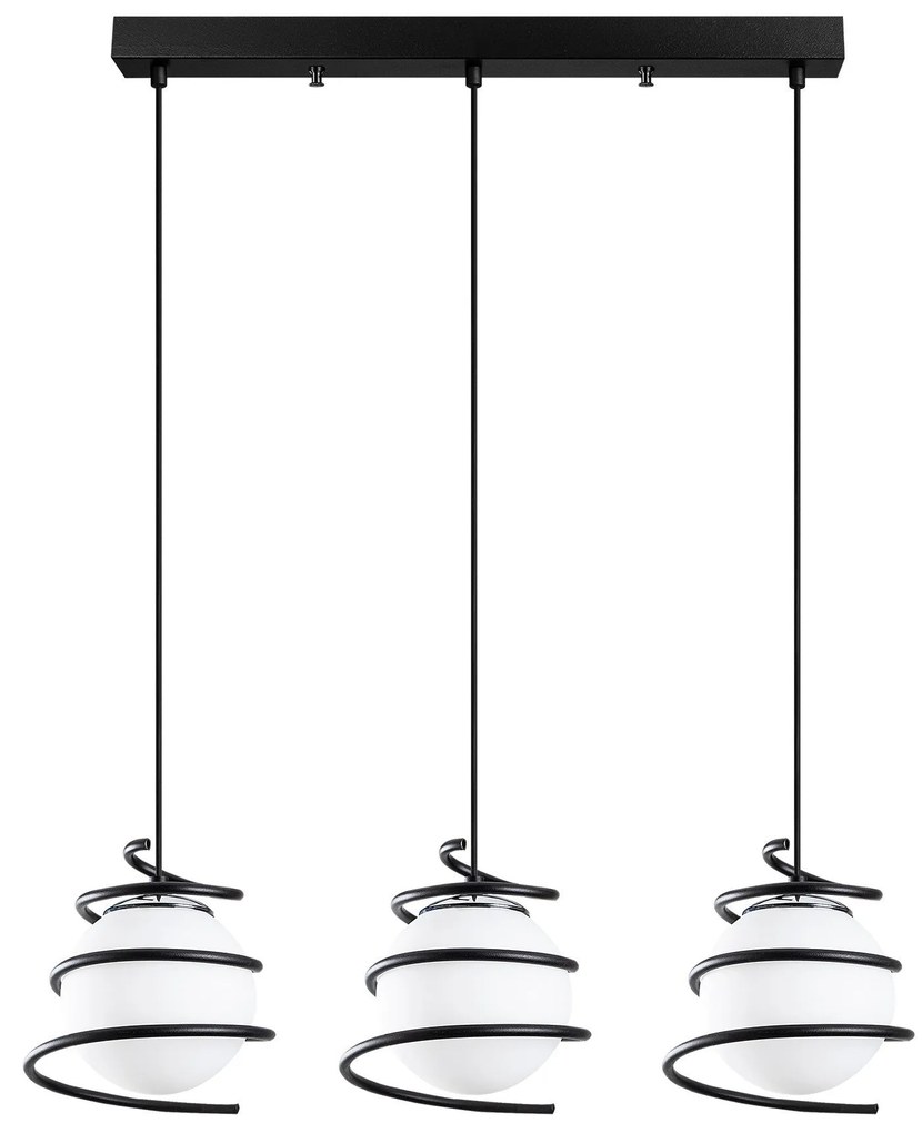 Candeeiro de Teto Elegance – Preto – 70 cm de Diâmetro