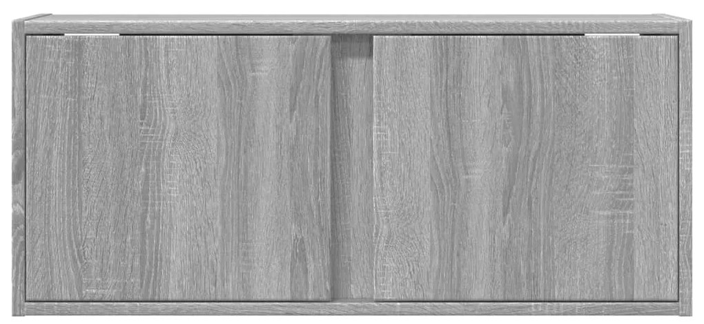 Móvel de parede p/ TV c/ luzes LED 80x31x35 cm cinzento sonoma