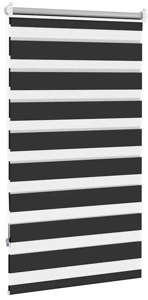 Estore de rolo 70 x 120 cm, linhas de zebra / Preto