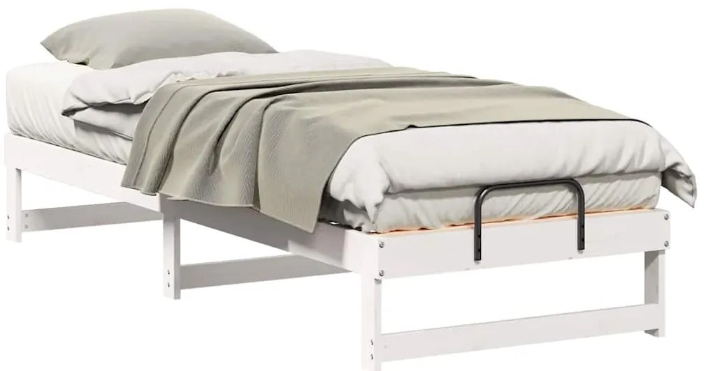 Estrutura de Cama com Alças Branco 80 x 200 cm