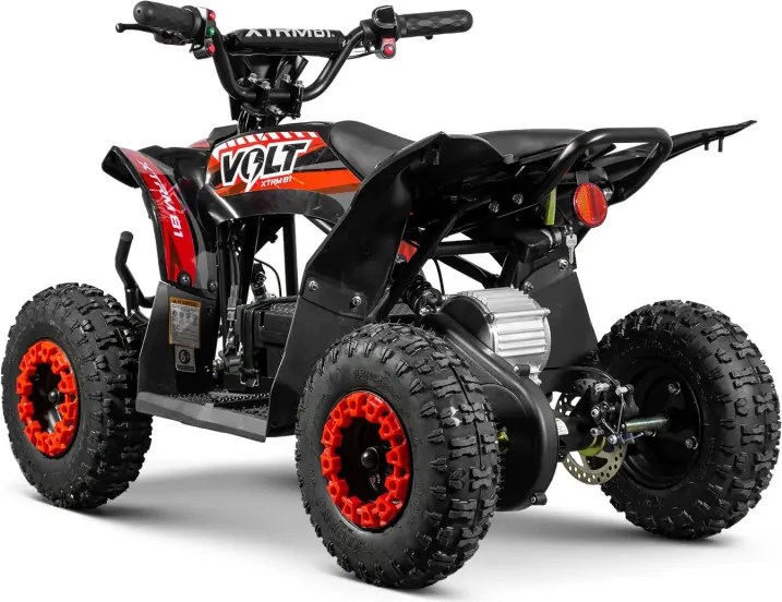 Mini moto 4 elétrica infantil - VOLT 1000 W 36 V, com 3 velocidades reguláveis, c/ marcha atrás Vermelha