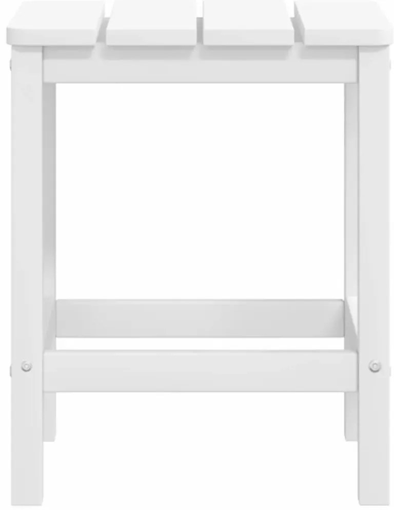 Cadeira de jardim Adirondack com apoio de pés/mesa PEAD branco