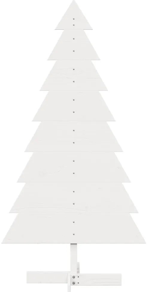 Árvore de Natal decorativa 150cm madeira de pinho maciça branco