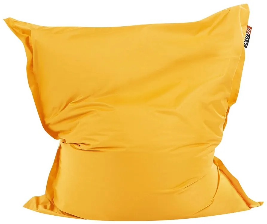 Pufe almofada amarelo 140 x 180 cm FUZZY Beliani