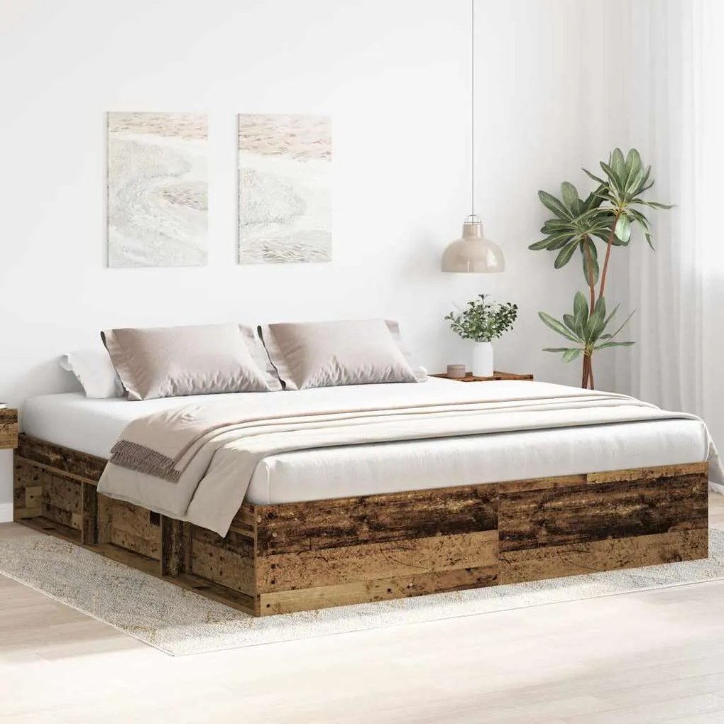 Estrutura de cama sem colchão 180x200cm derivados de madeira