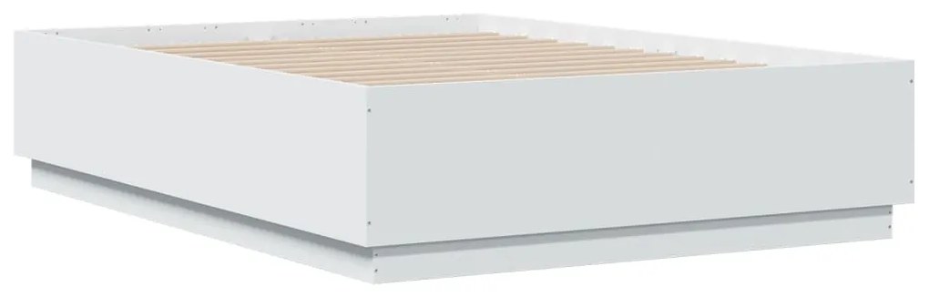 Estrutura cama c/ luzes LED 120x190 cm derivados madeira branco