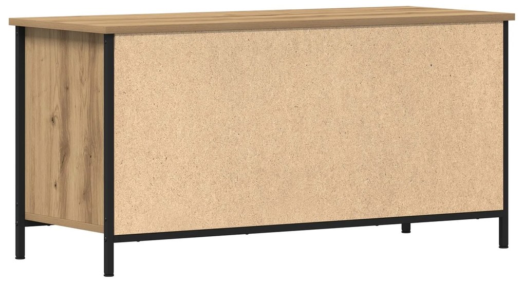 Mesa de TV vidaXL Carvalho Artesanal 100x40x50 cm Madeira Derivada e A