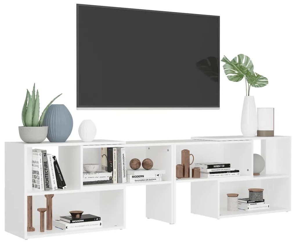 Móvel de TV 149x30x52 cm contraplacado branco