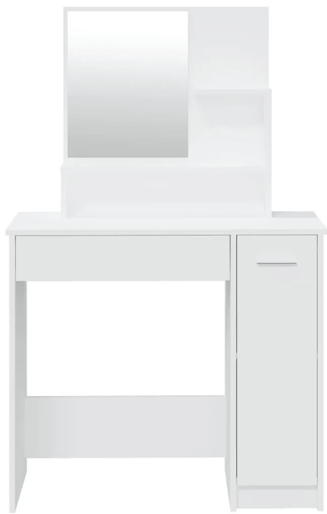 Toucador com espelho 86,5x35x136 cm cor branco