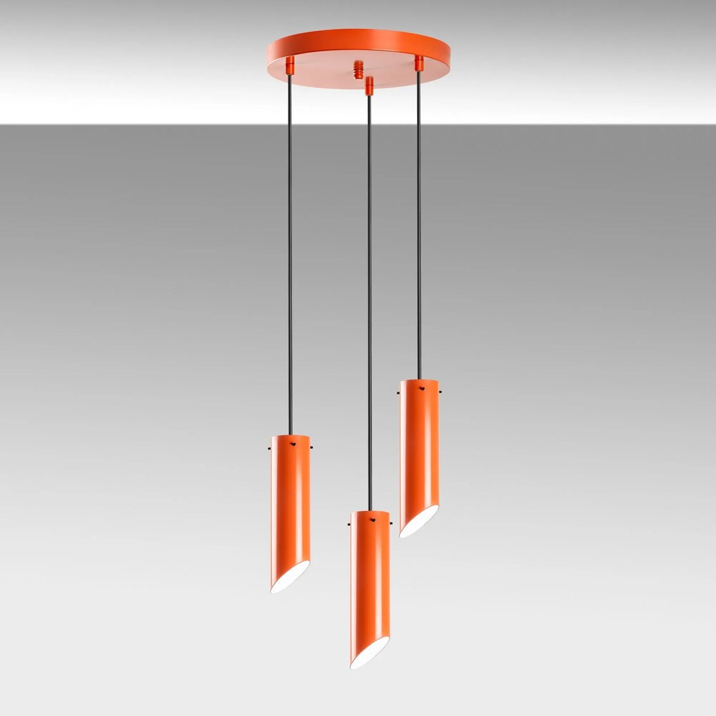 Chandelier Kesik – Laranja – Diâmetro 40 cm